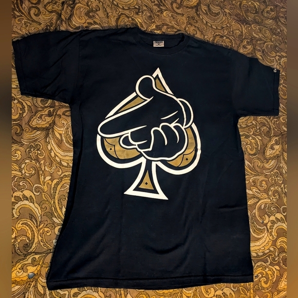 Crooks and Castles HandGun And Spades T-shirt 🖤🪙 🔫 ♠️ - Picture 1 of 5